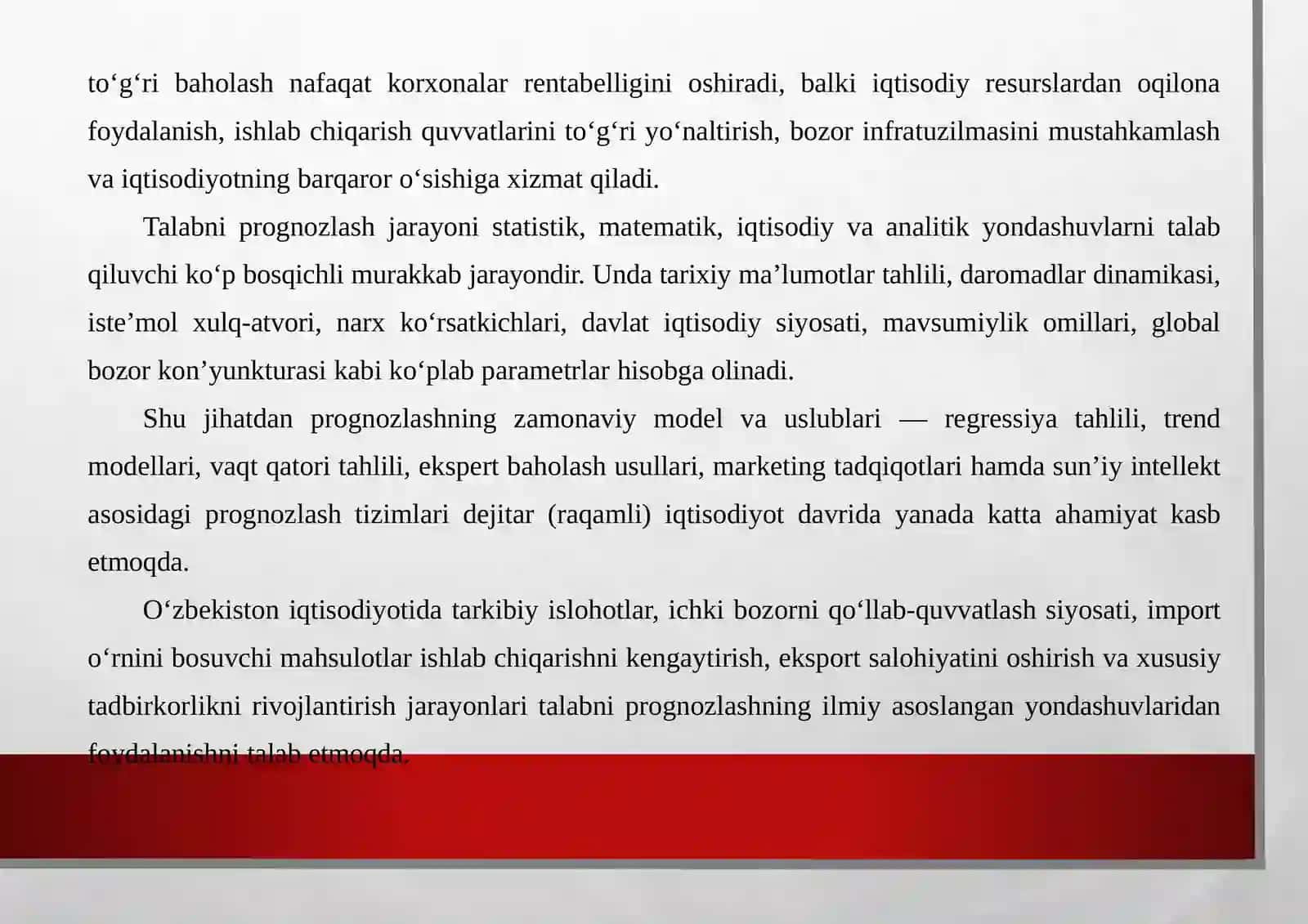Mahalliy bozoridagi talabni prognorz qilish 3