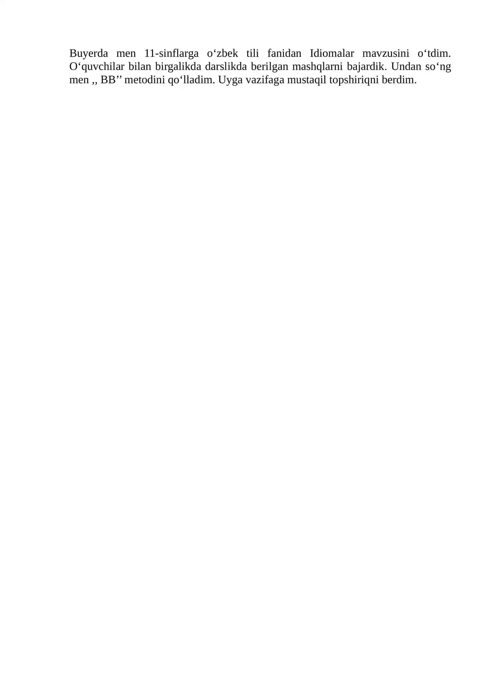 Idiomalar mavzusi 3