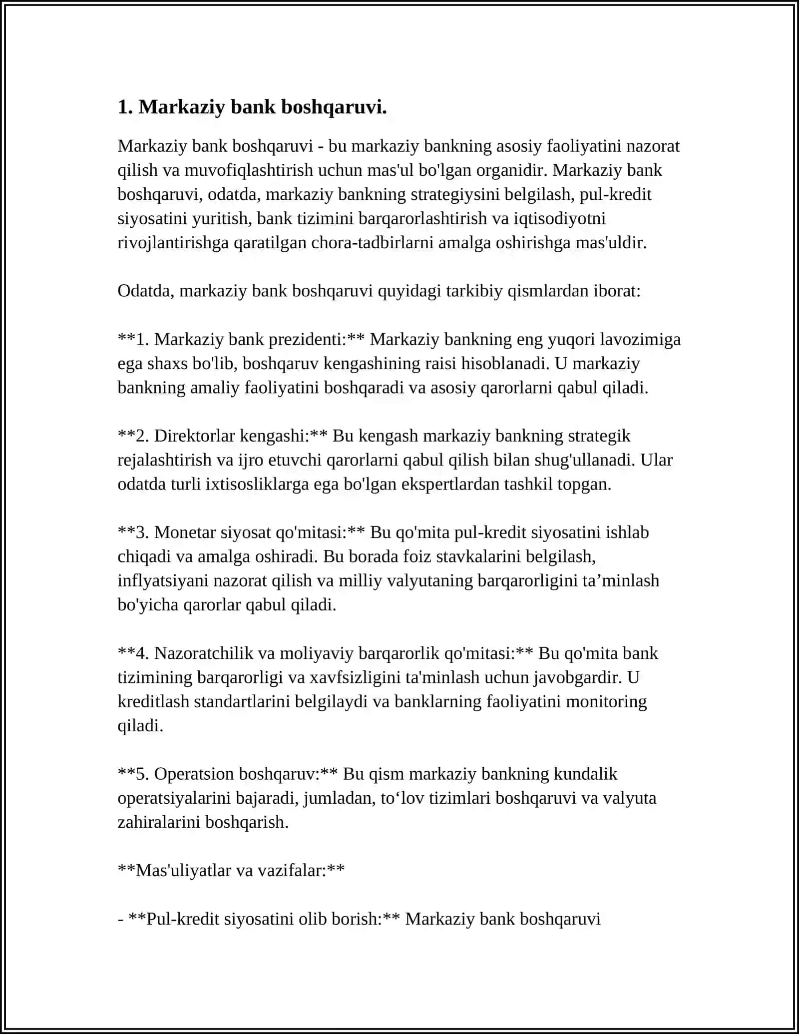 MARKAZIY BANKNING TASHKILIY TUZILMASI 3