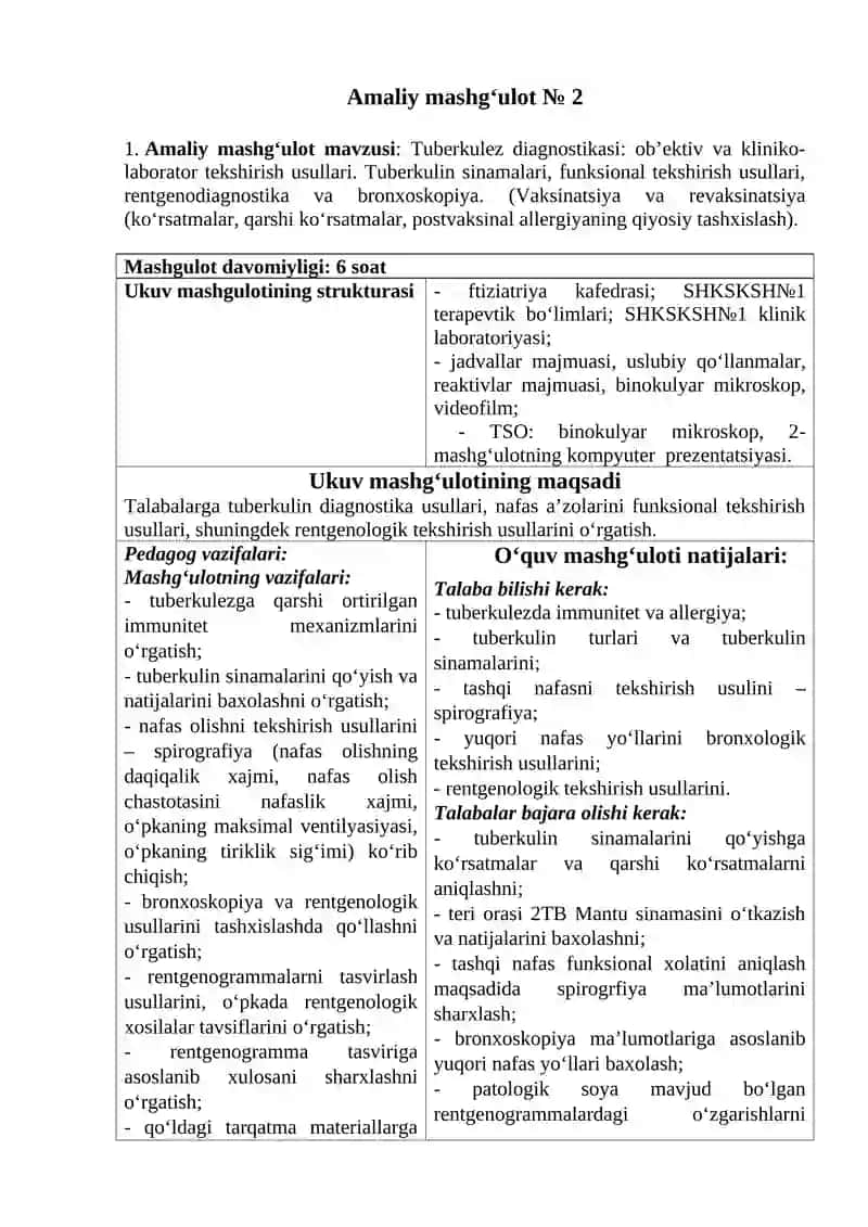Tuberkulez klinikasida sanitar-epidemiologik tartib 3