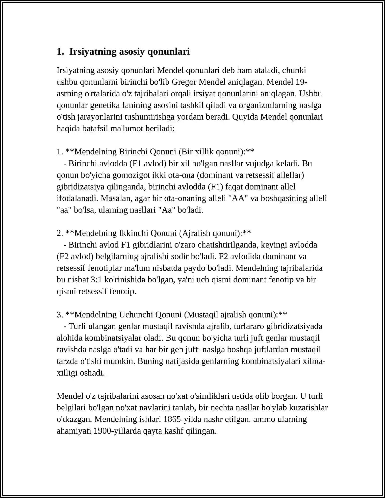 IRSIYAT QONUNLARI 3