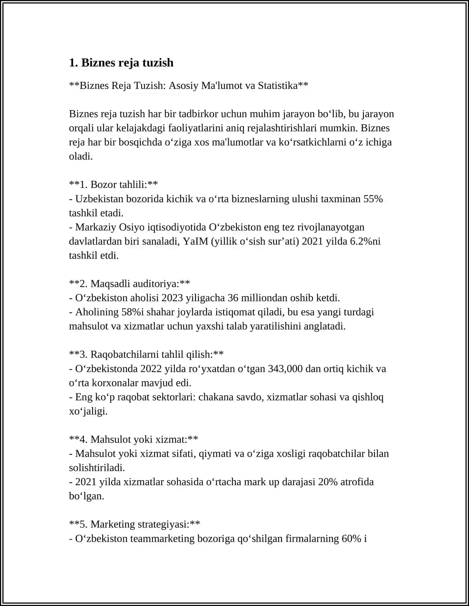 Biznes Reja Tuzish 3