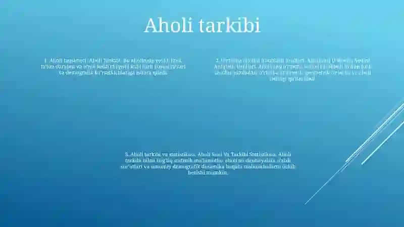 Aholi Soni Va Tarkibi Statistikasi 3