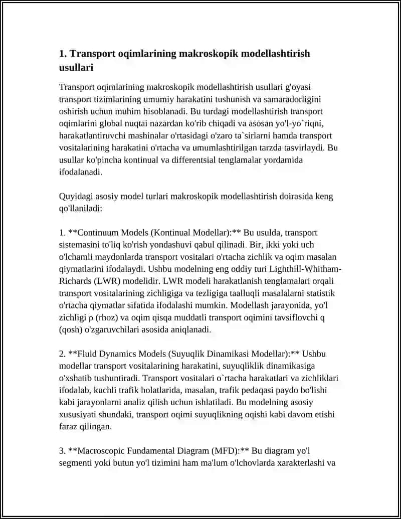 TRANSPORT OQIMLARINI MODELLASHTIRISH USULLARI 3