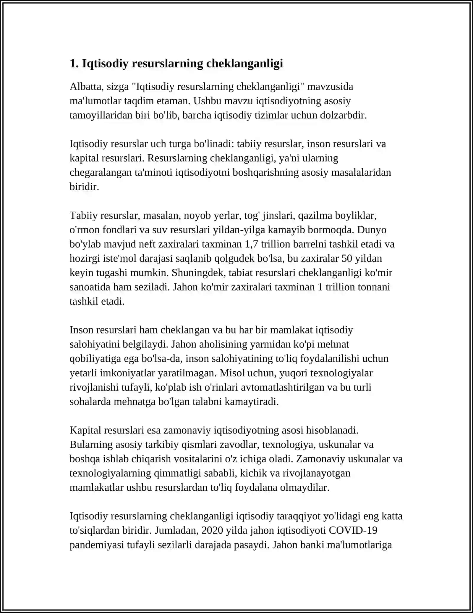 EHTIYOJLARNING CHEKSIZLIGI VA RESURSLARNING CHEKLANGANLIGI 3