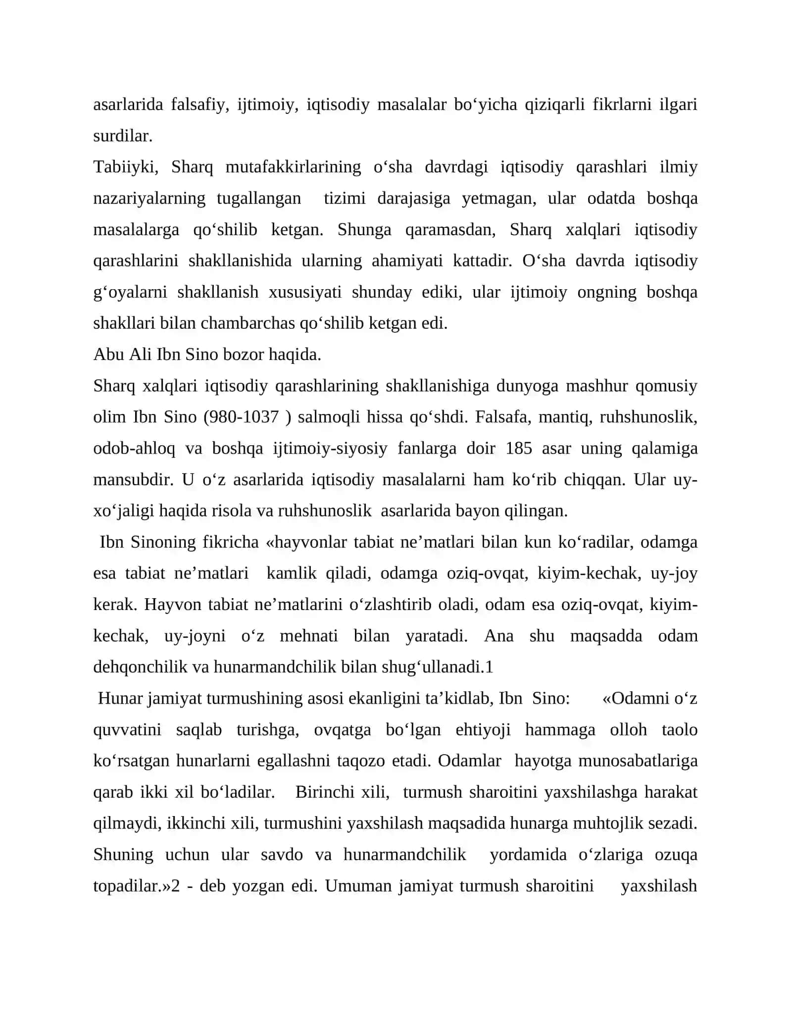 Sharq mutafakkirlarining iqtisodiy ta’limoti 3