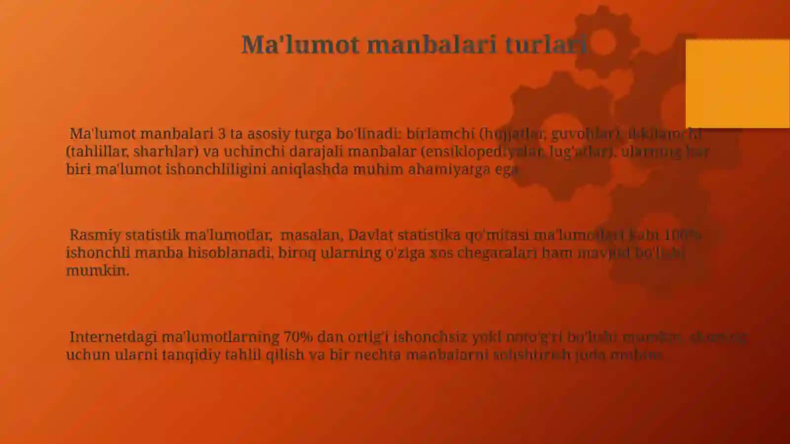 Ma'lumot manbalari turlari 3