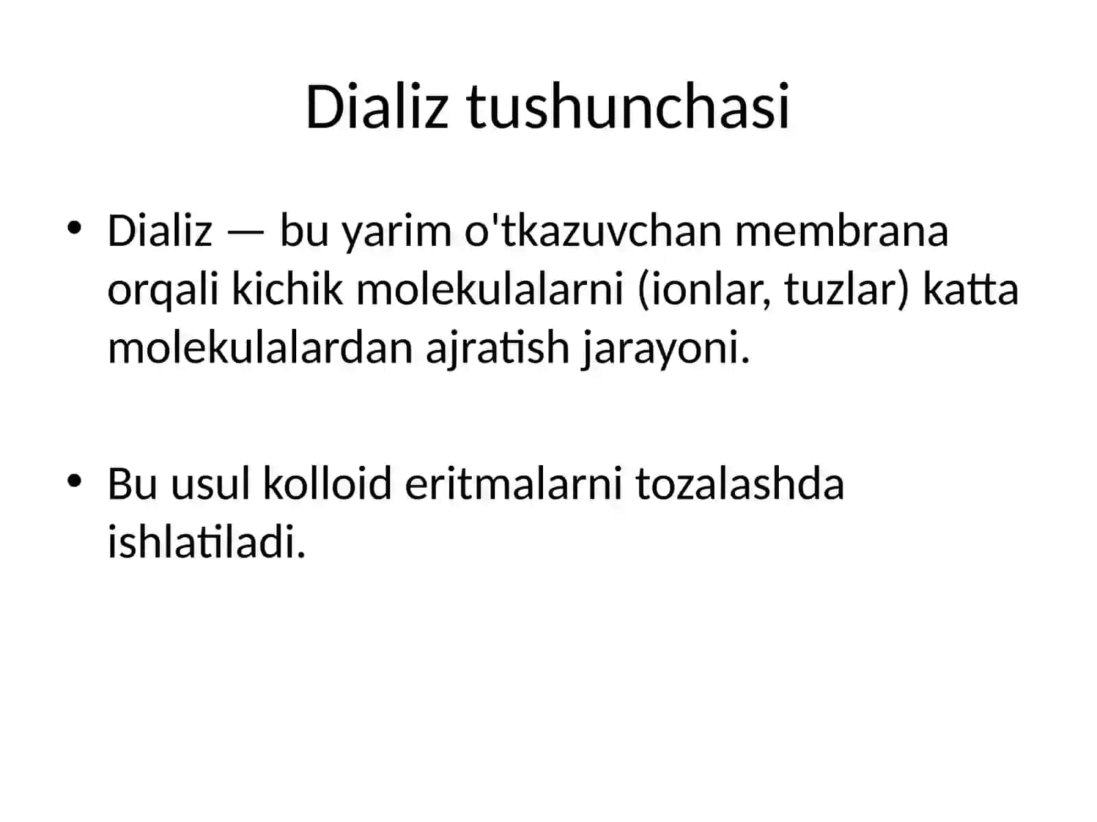 Kolloid sistemalarni tozalash 3