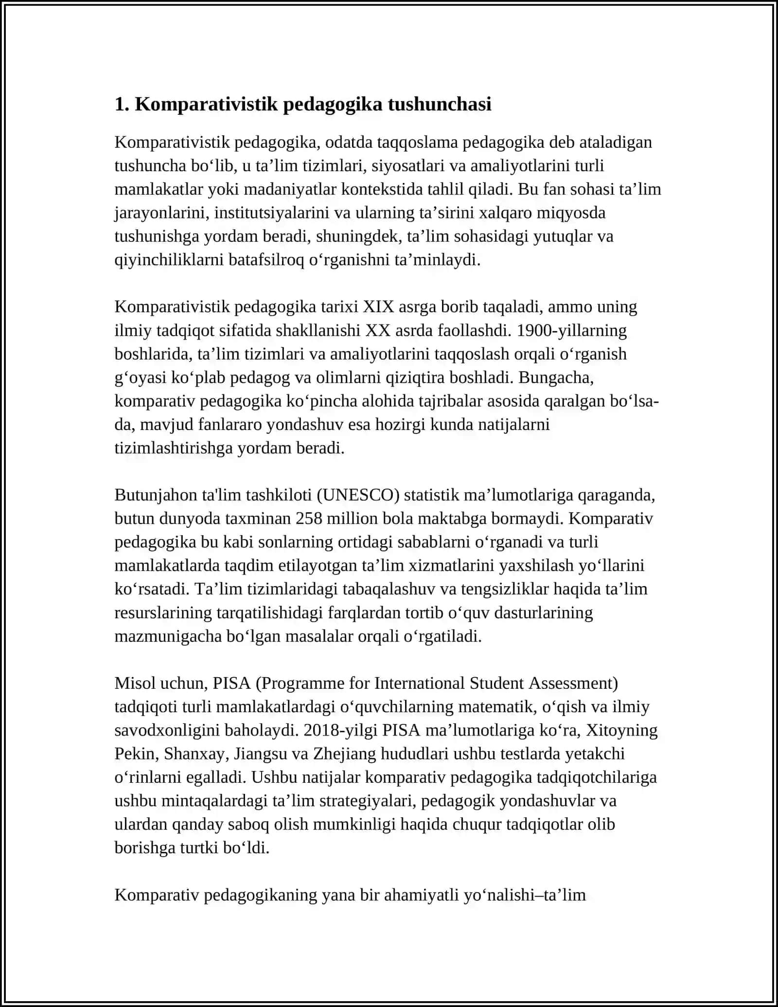 KOMPARATIVISTIK PEDAGOGIKANING TARRAQIYOT BOSQICHLARI 3