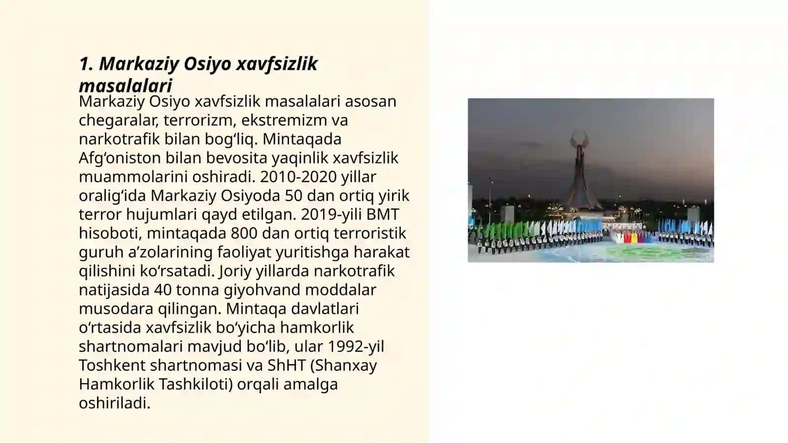 Markaziy Osiyo xavfsizlik masalalari 3
