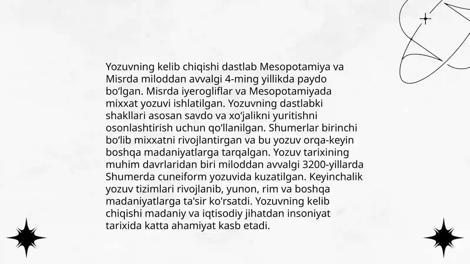 Yozuv va uning tarixi Nizamiddinovaa Nozima 3