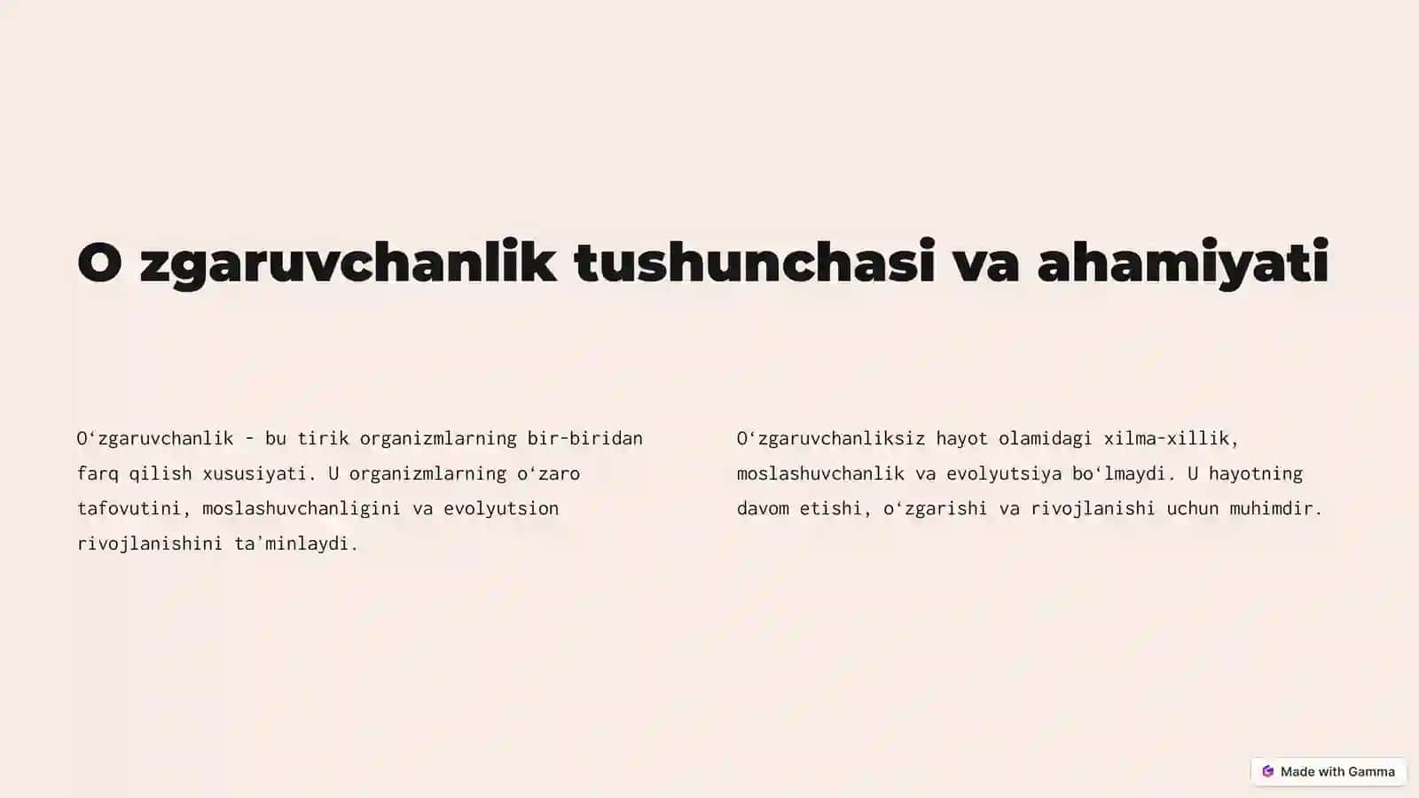 Oʻzgaruvchanlik qonuniyatlari 3