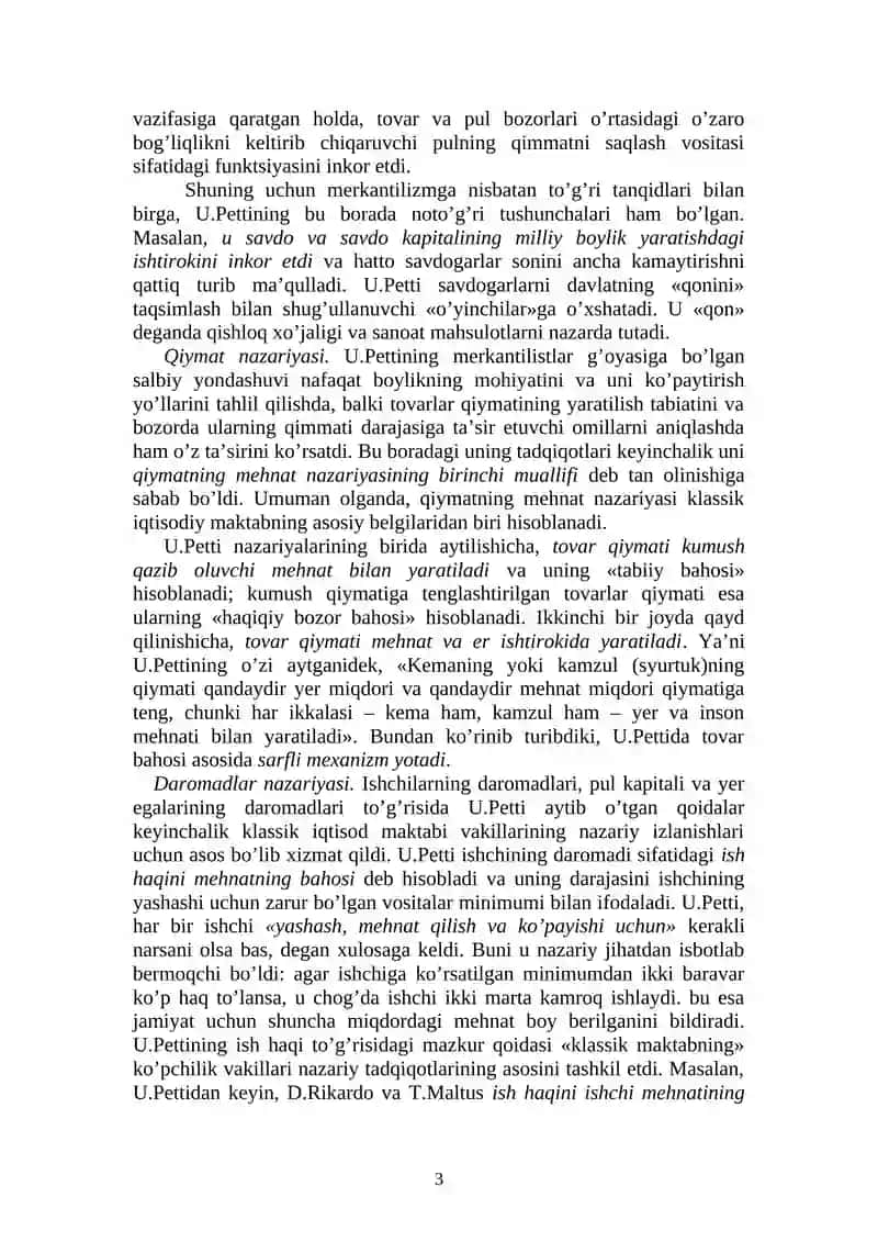 Klassik iqtisodiy maktabning vujudga kelishi 3