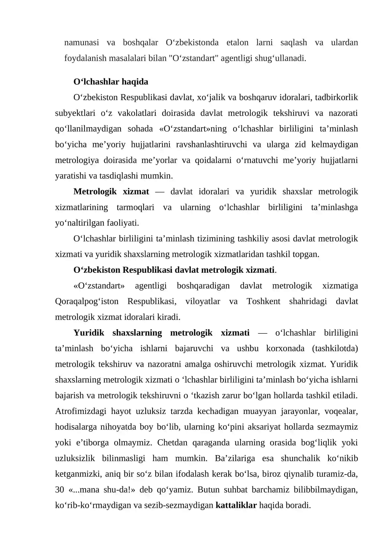 O`lchashlar birligini ta’minlash va etalonlar 3