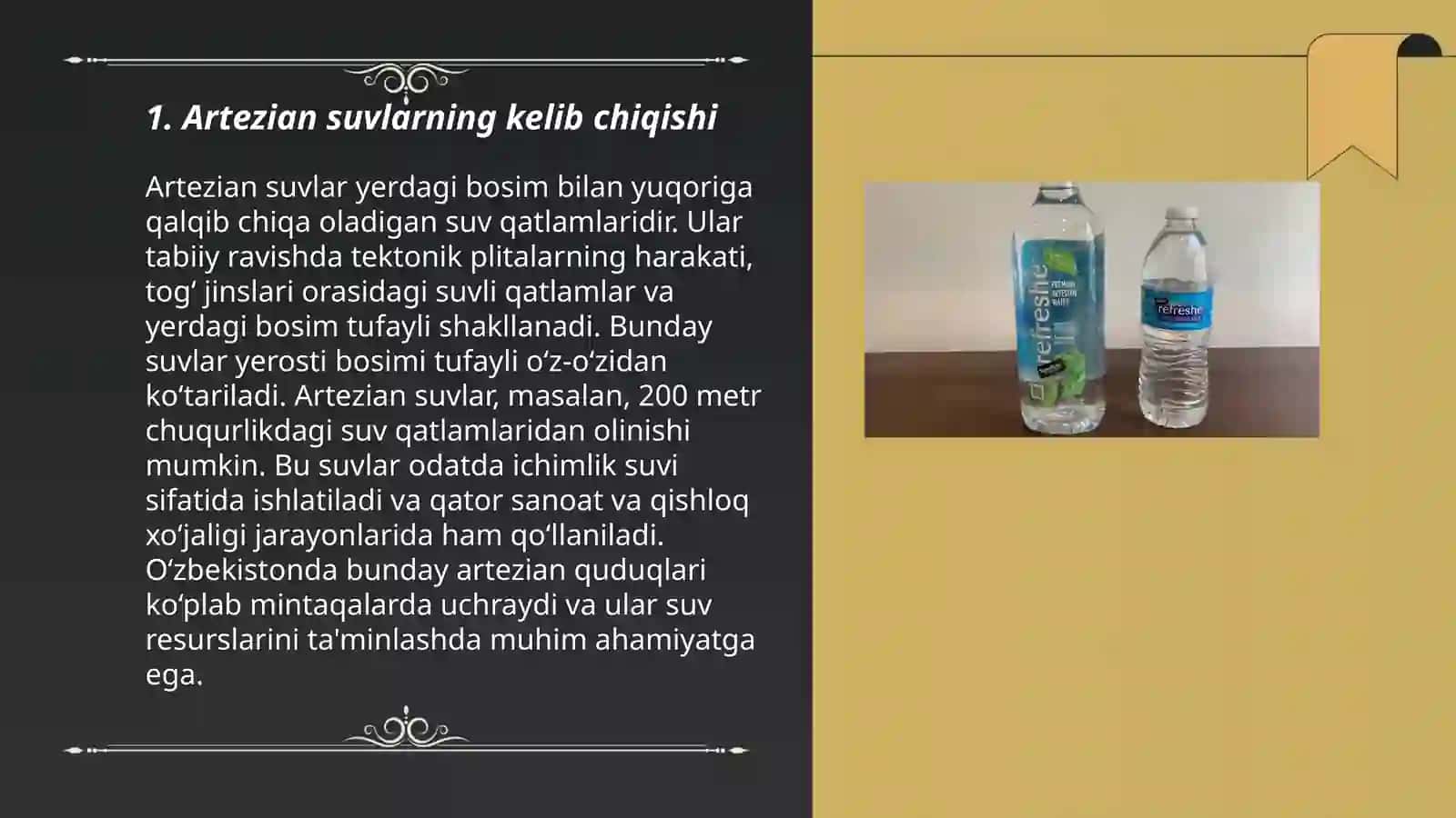 Artezian suvlarning rejimi 3