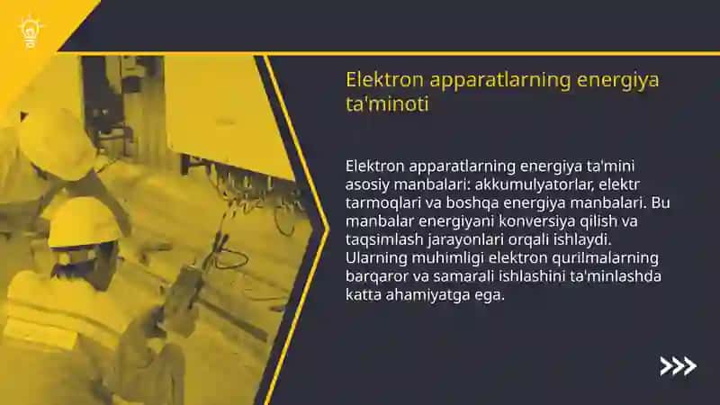 Elektron apparatlarning energiya taminot tizimlari 3