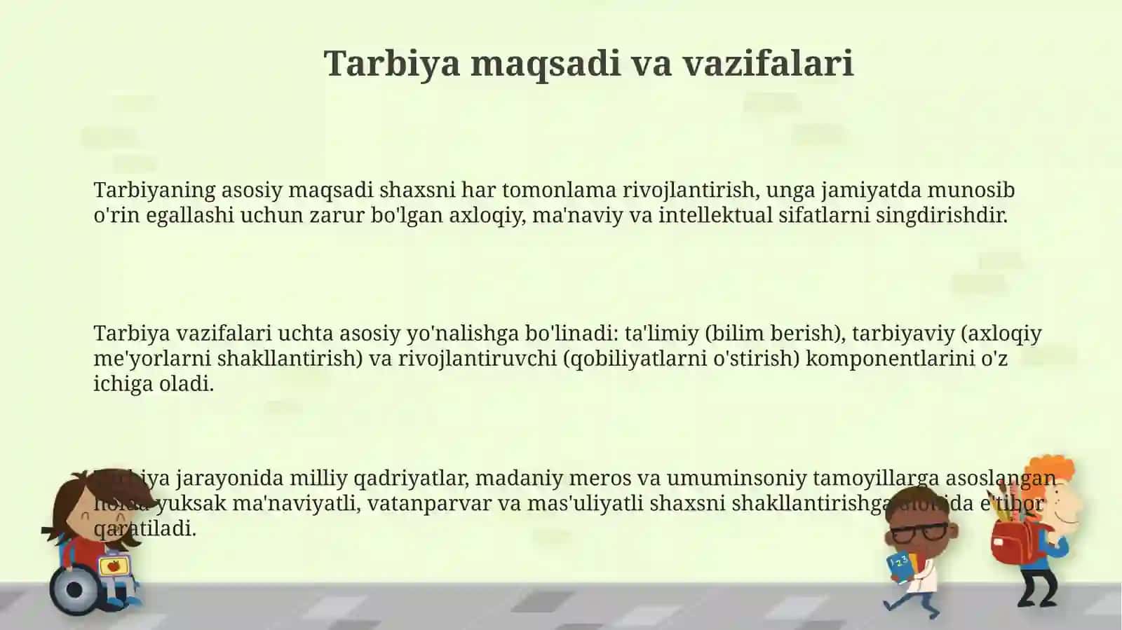 Tarbiyaning maqsadlari va vazifalari 3