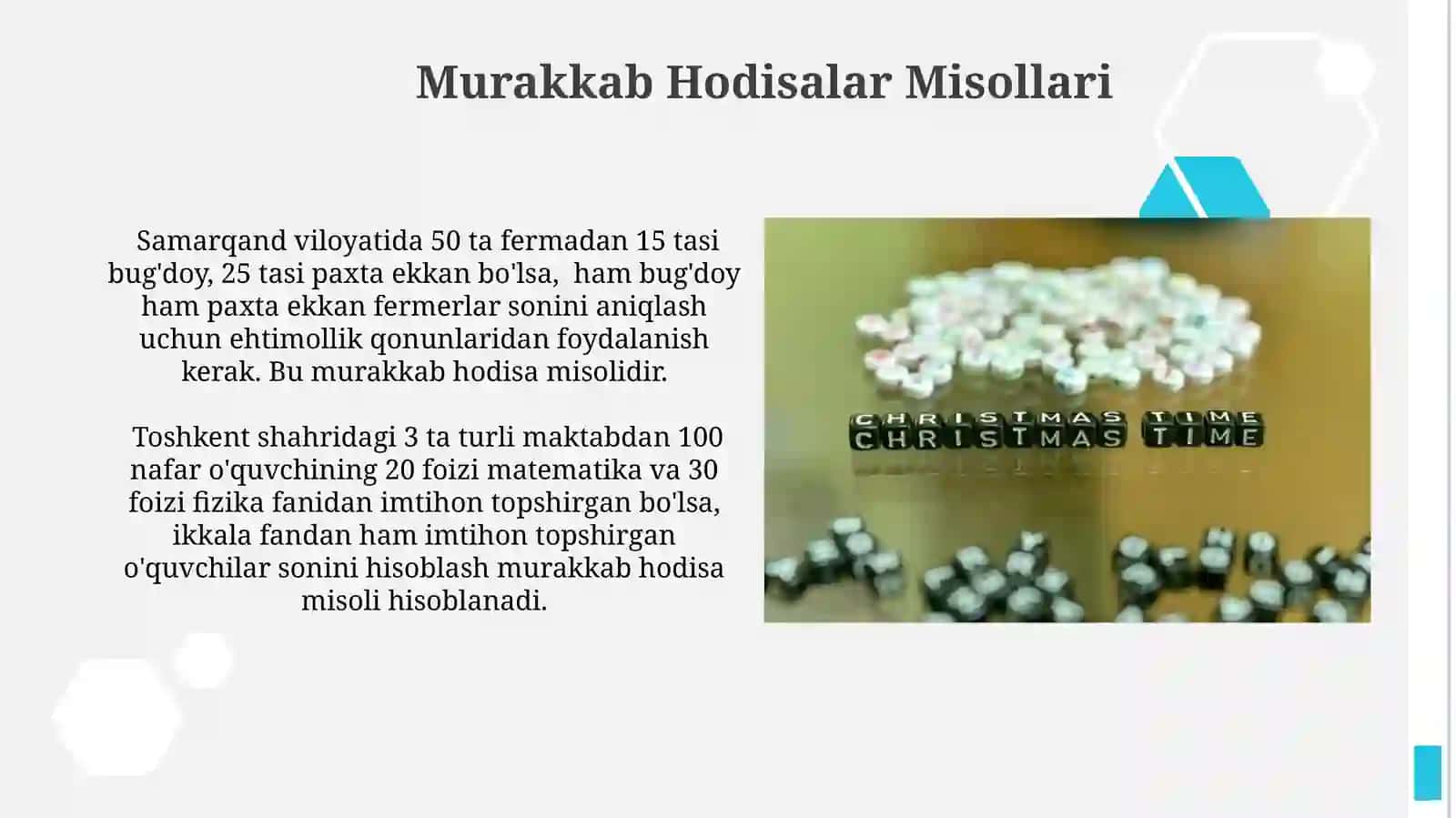 Murakkab hodisalarning ehtimollik qonunlari 3