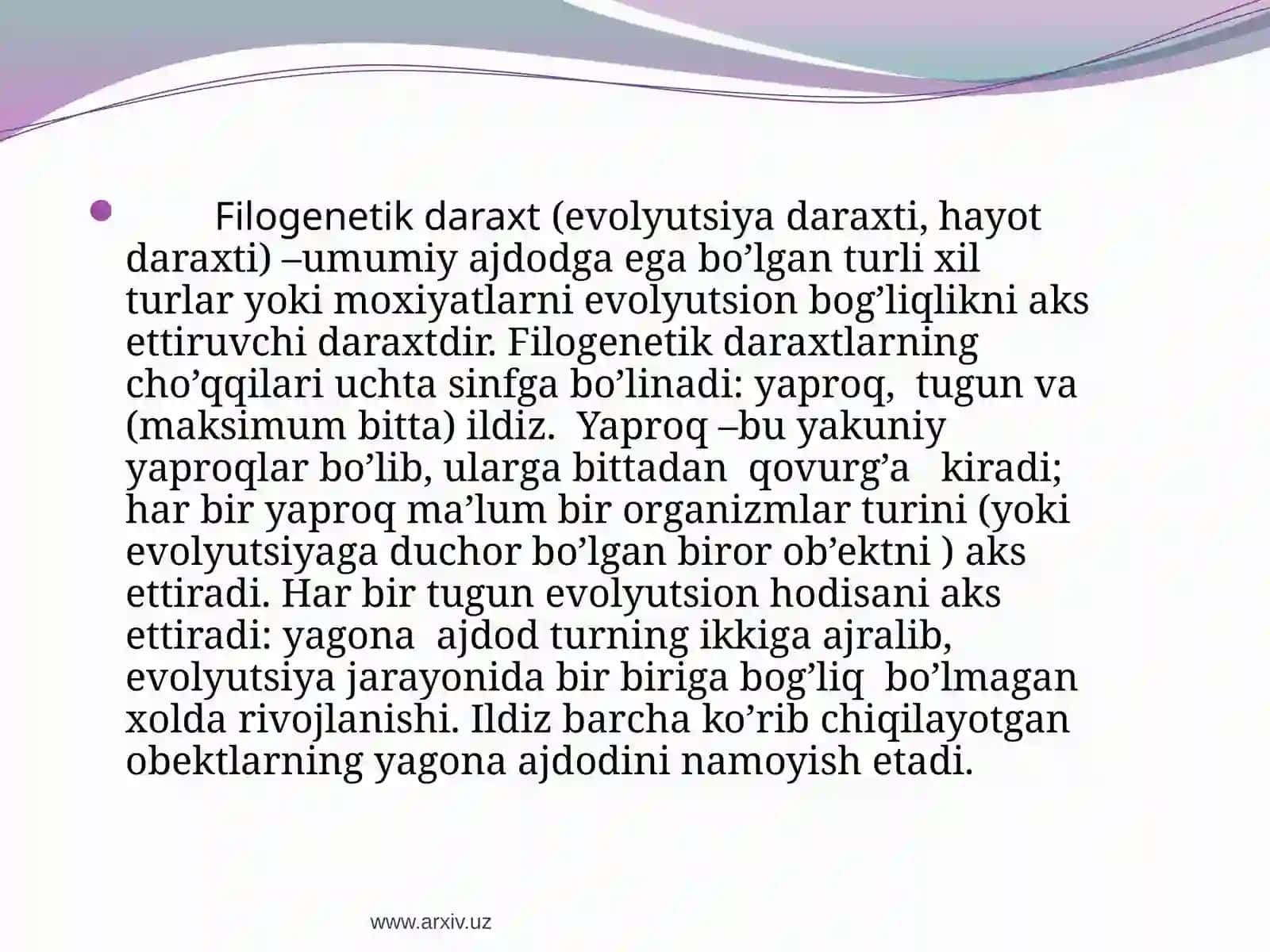 Filogenetik daraxt 3