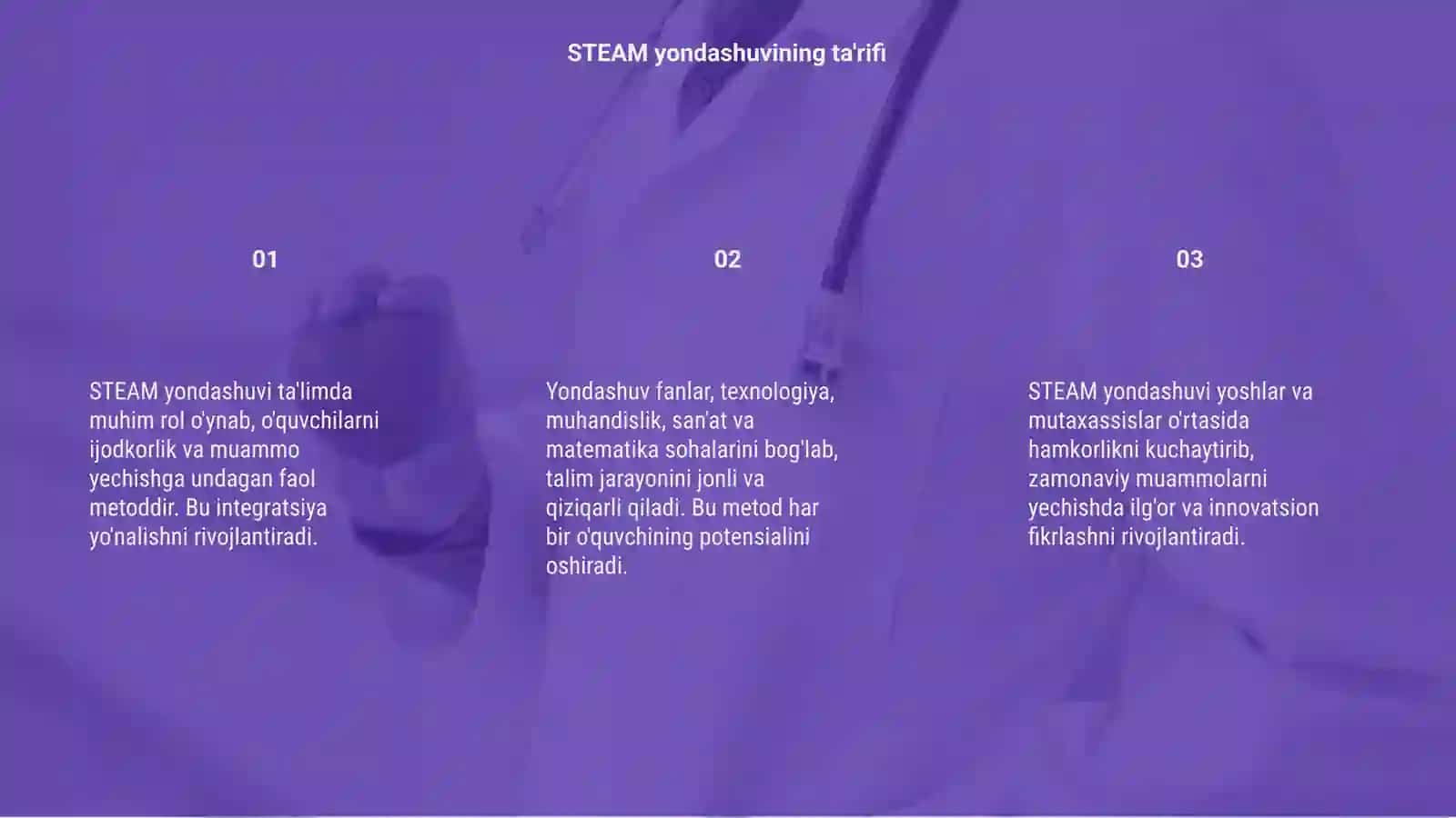 STEAM yondashuvning talimdagi orni va mohiyati 3