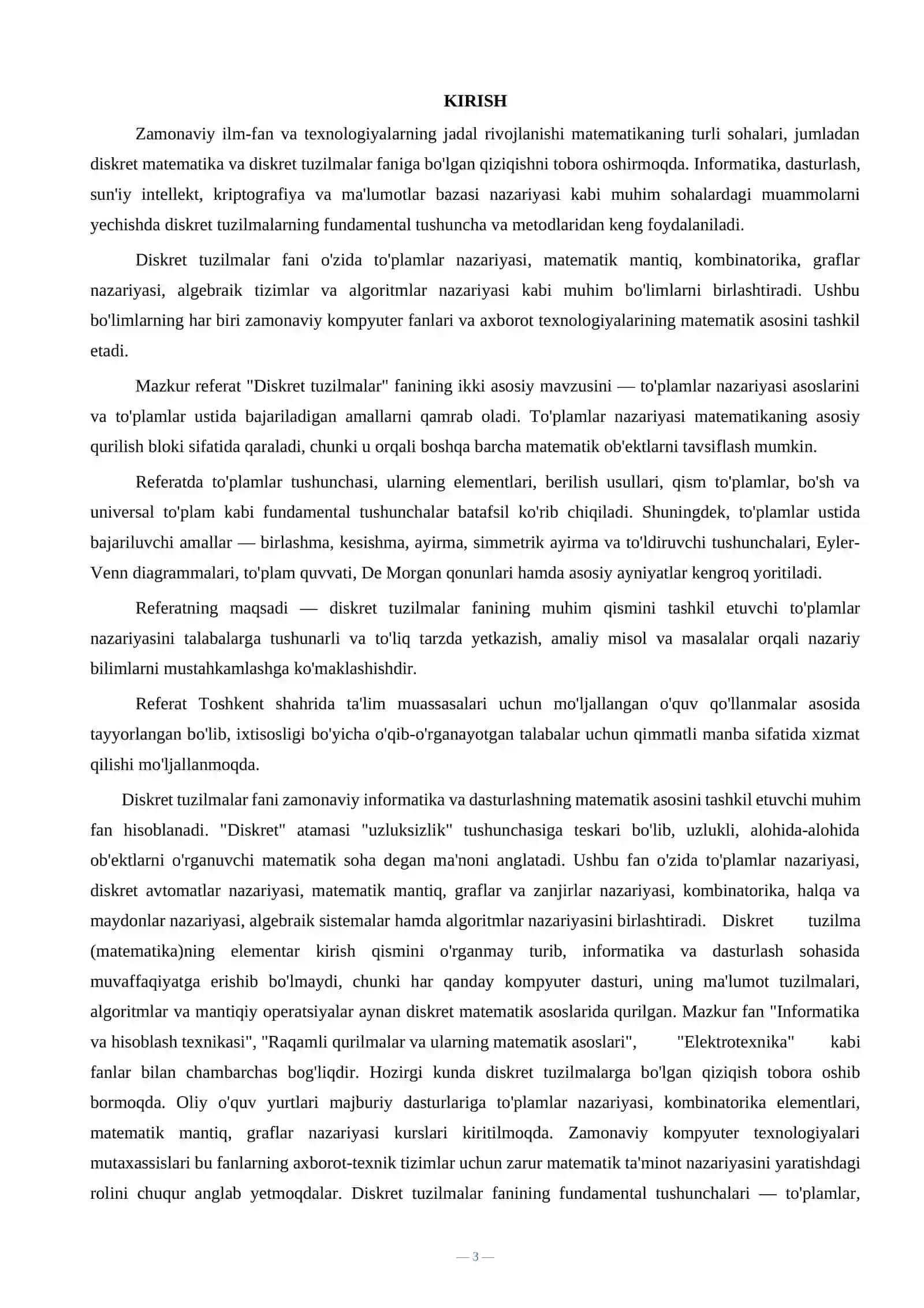 Elektronika va sxemalar fanidan 3