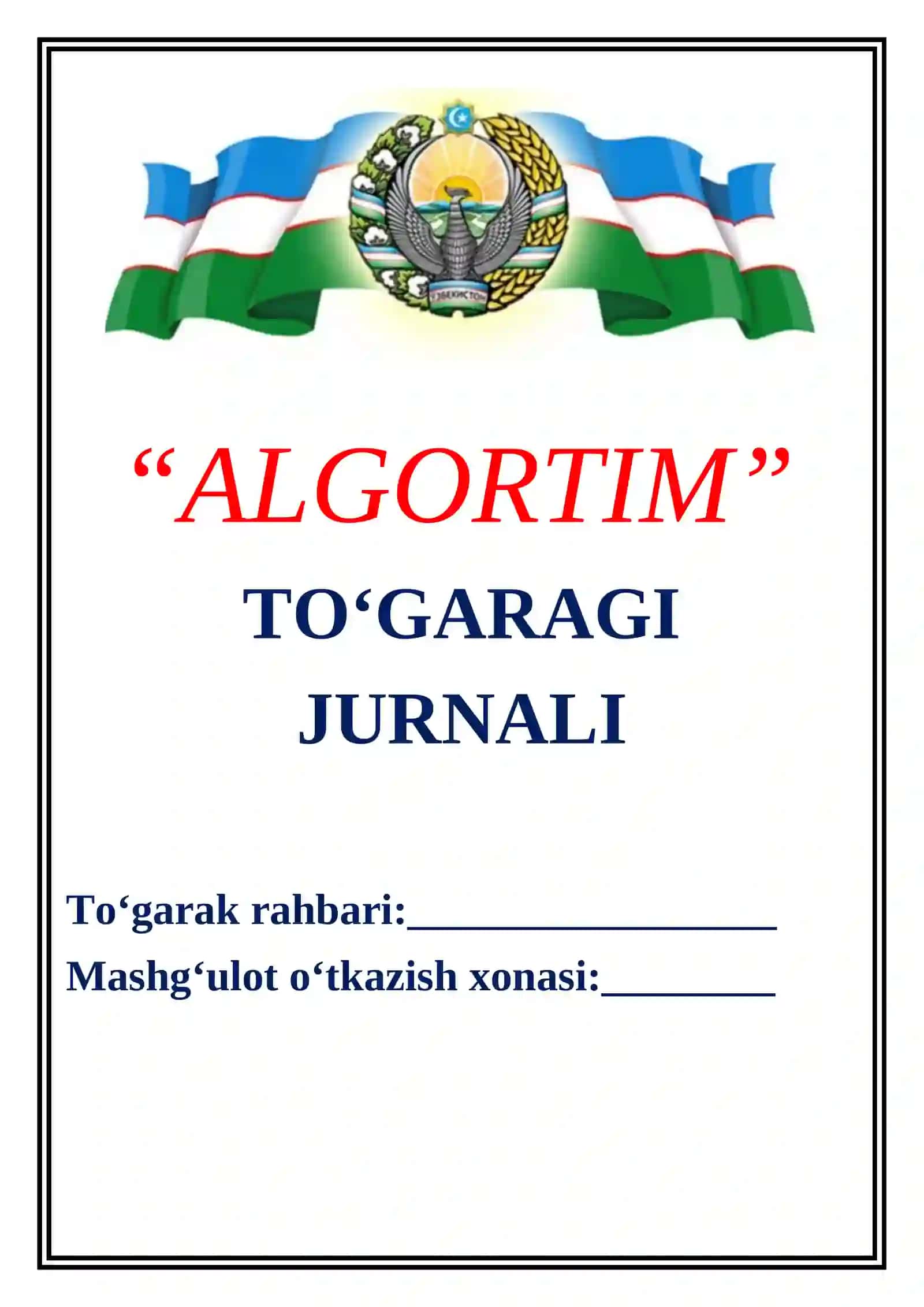 7-8-sinflar uchun informatika fanidan iqtidorli o'quvchilar bilan ishlash to'garagi hujjatlari 34 soatlik 3