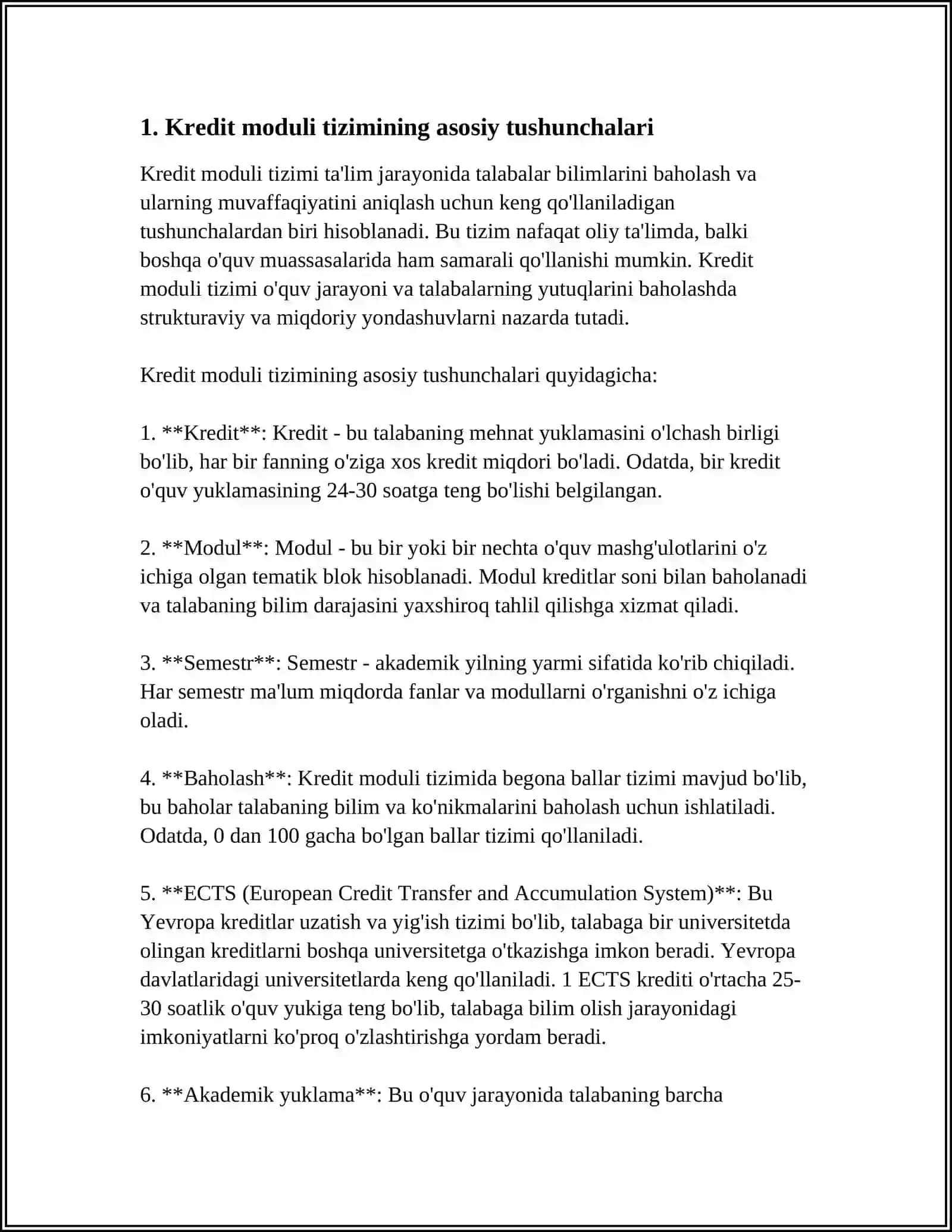 KREDIT MODUL TIZIMI HAQIDA TUSHUNCHA 3