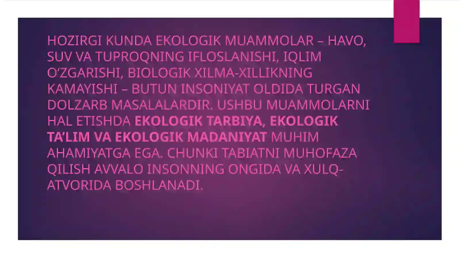 EKOLOGIK TARBIYA, TA’LIM VA MADANIYAT 3