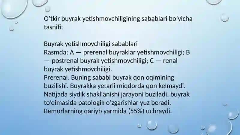 Buyrak yetishmovchiligi 3