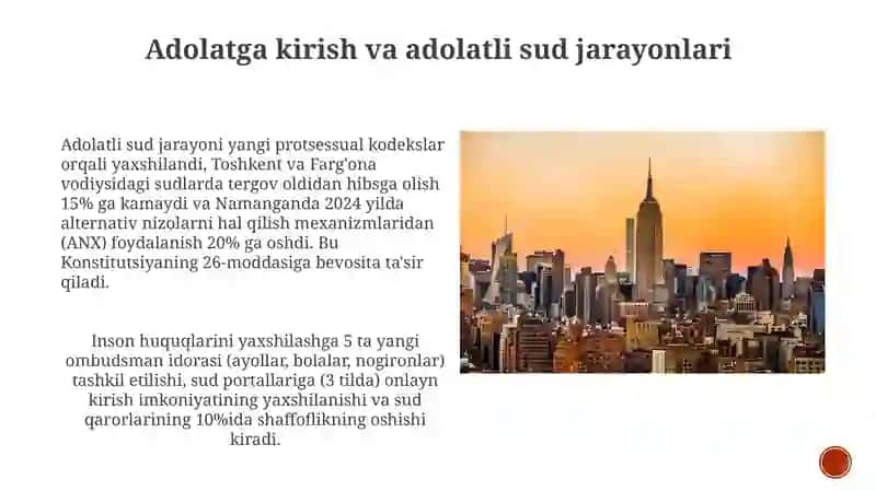 Adolatga kirish va adolatli sud jarayonlari 3