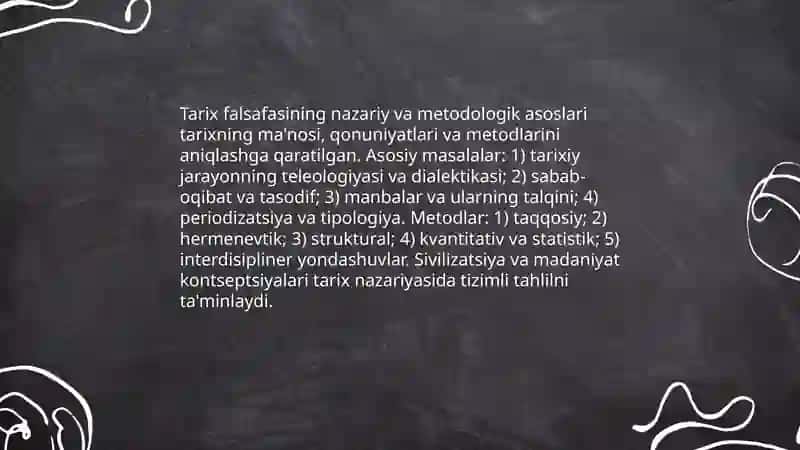 Tarix falsafasi. Sivilizatsiya va madaniyat 3