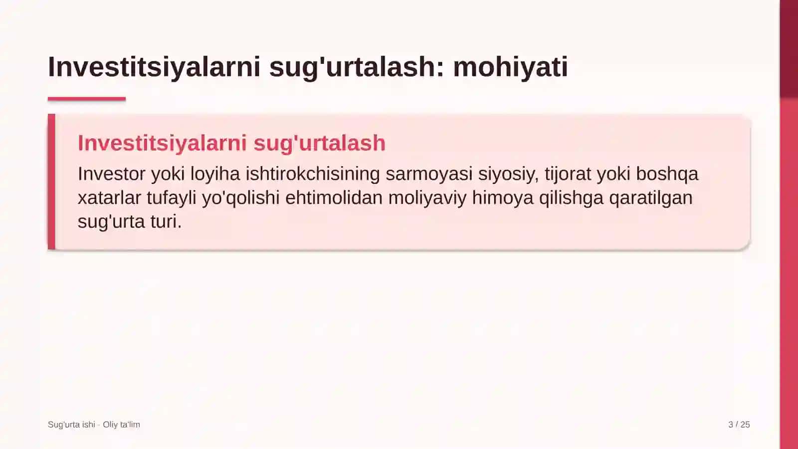 temir yo'l vokzallarida investitsiyalarni sug'urtalash 8342 3