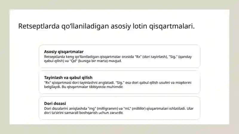Retseptlarda qoʻllaniladigan qisqartma shakllar 3