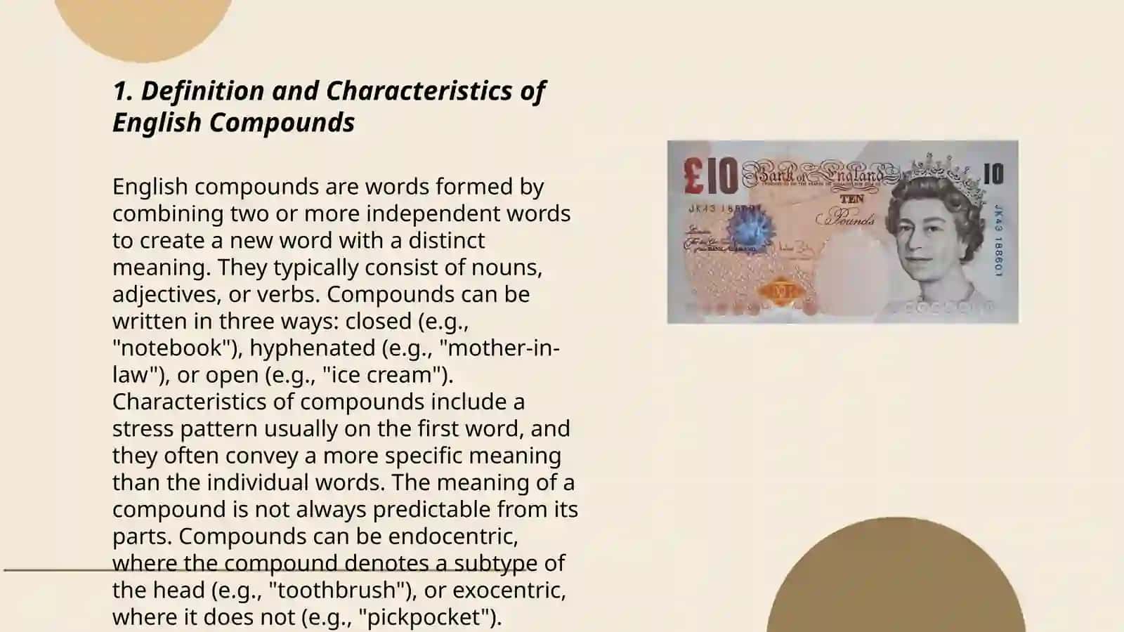 Specific features of english compounds 3