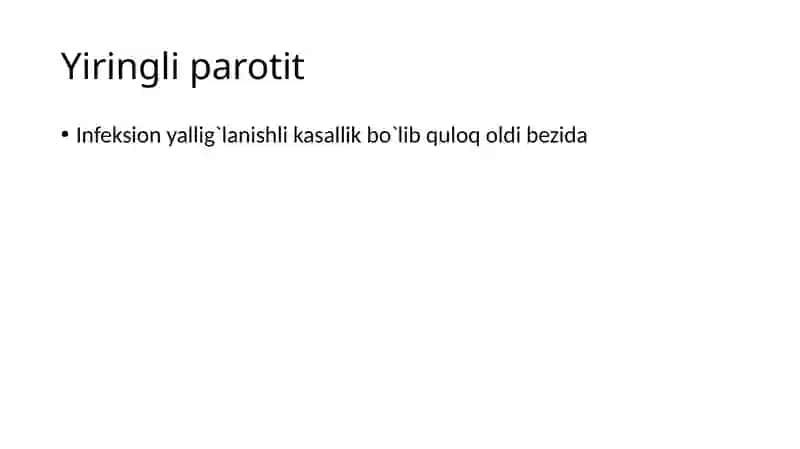 Yiringli parotit, o`tkir yiringli mastit 3