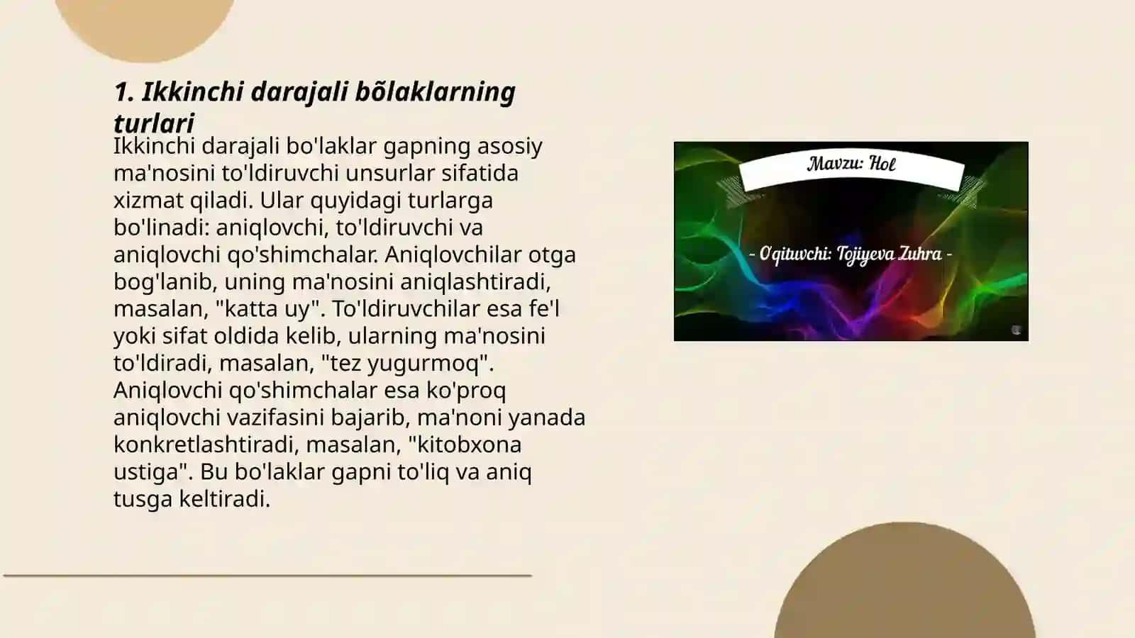 Ikkinchi darajali bõlaklar 3