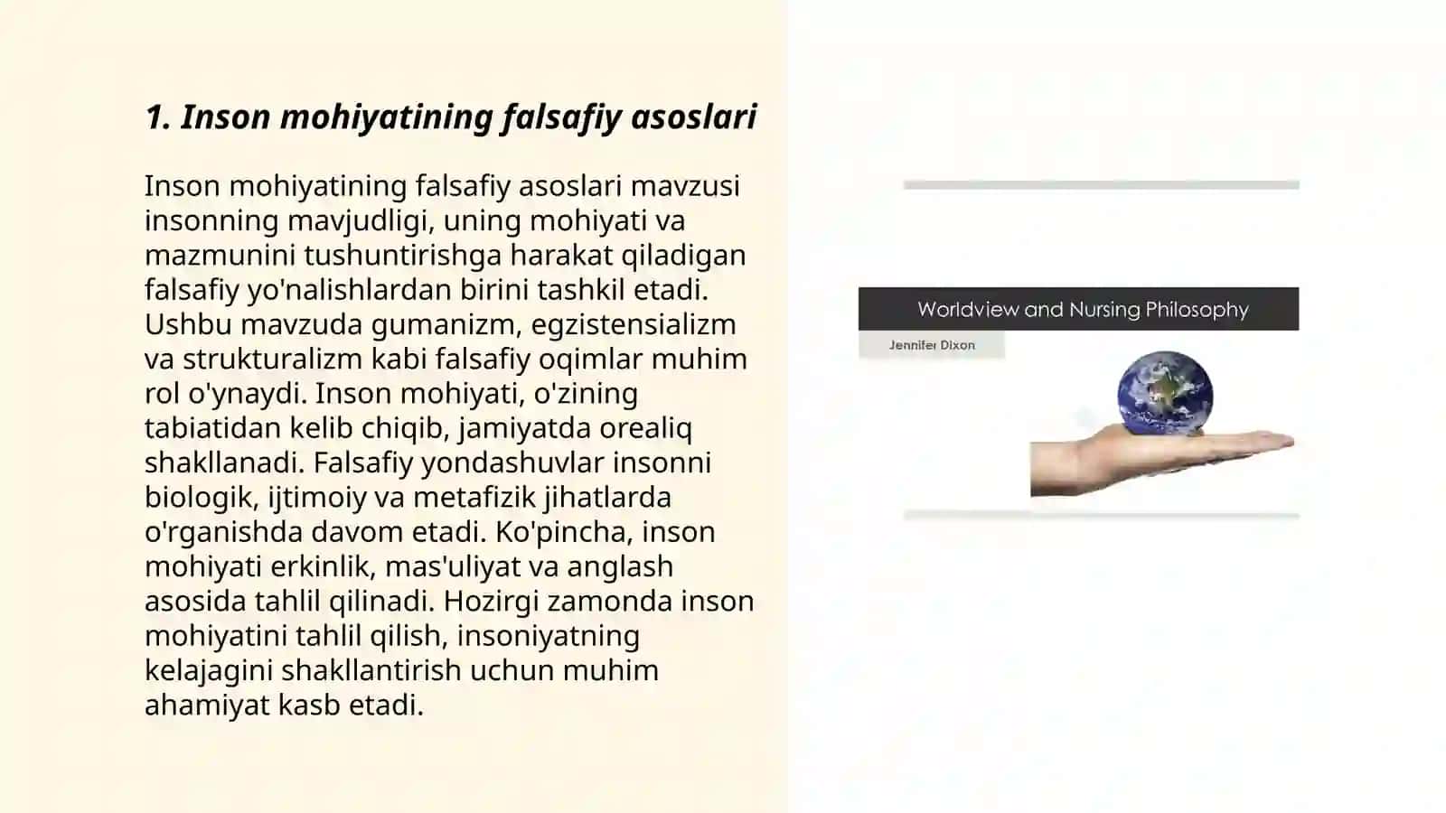 Inson falsafasi haqida taʼlimot 3