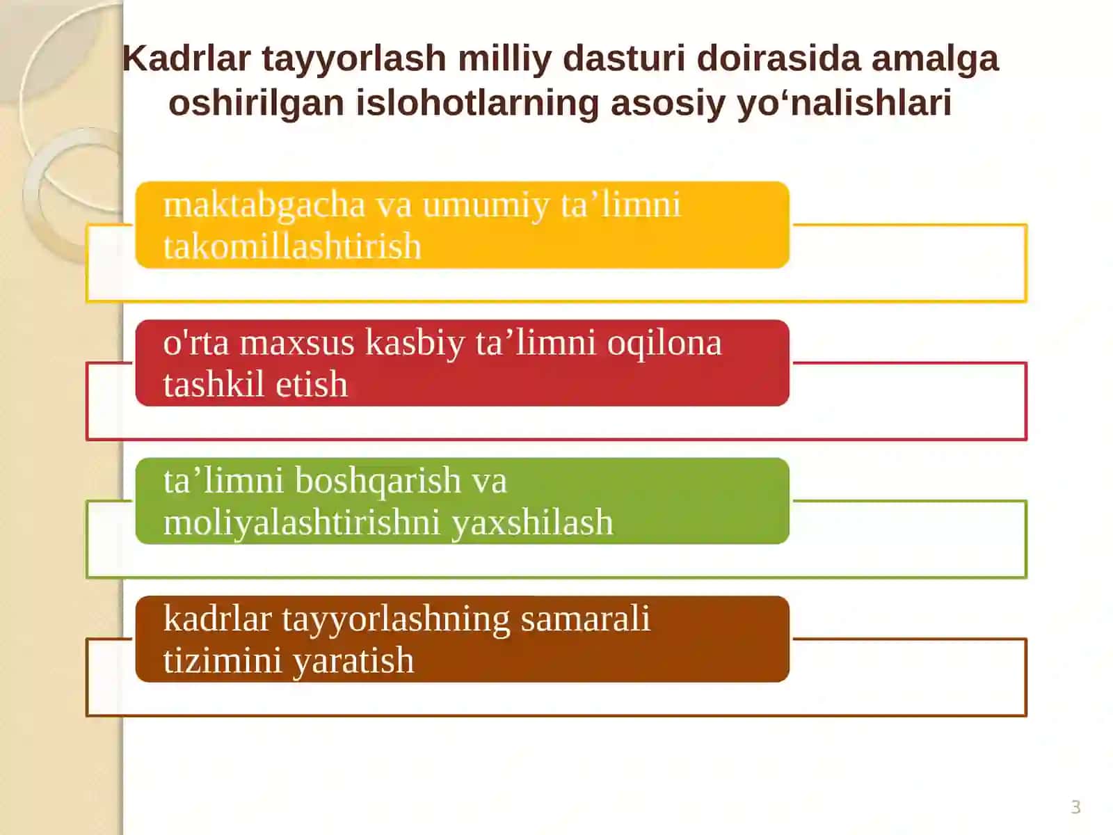 Davlat byudjetining ta’lim tizimi xarajatlari 3