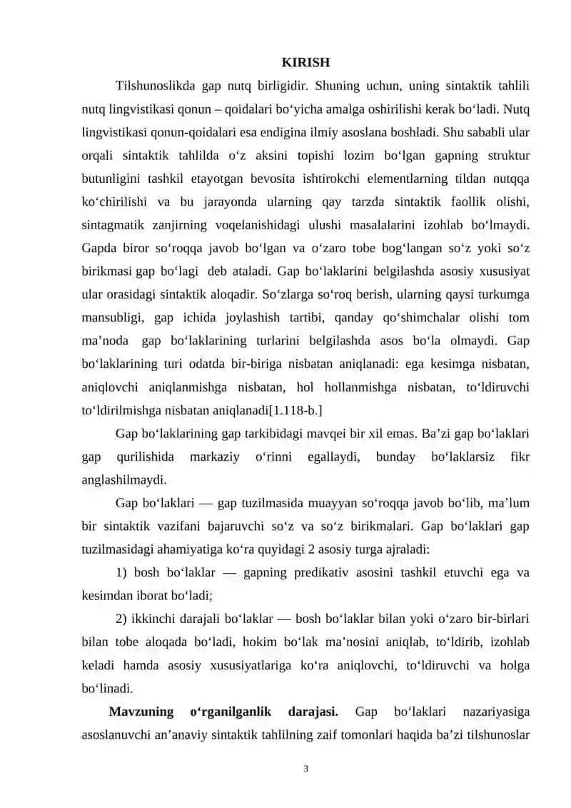 O‘zbek tilida gap bo‘laklari 3