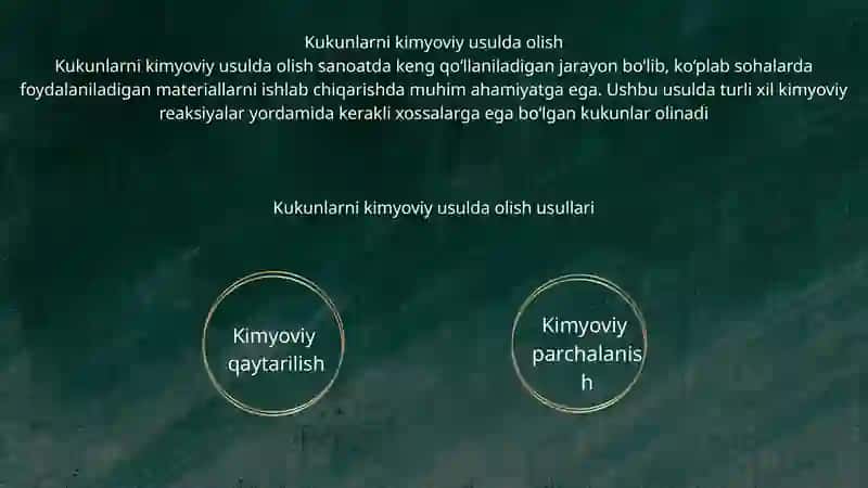 Kukunlarning kimyoviy usulda olinishi 3