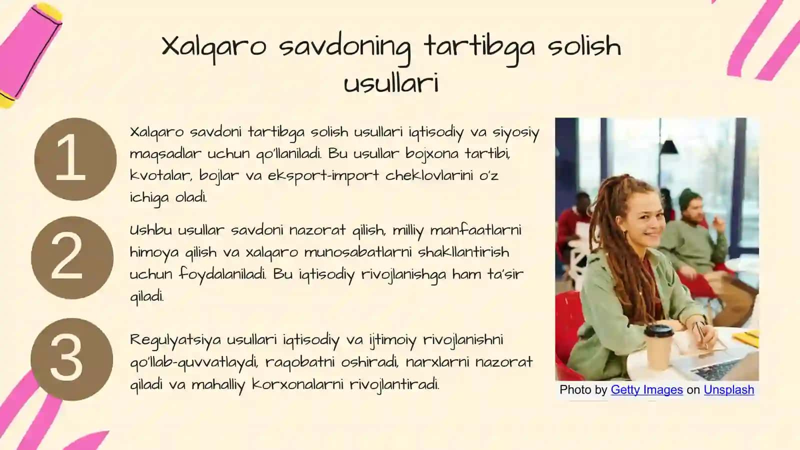 Xalqaro savdoni tartibga solish usullari 3