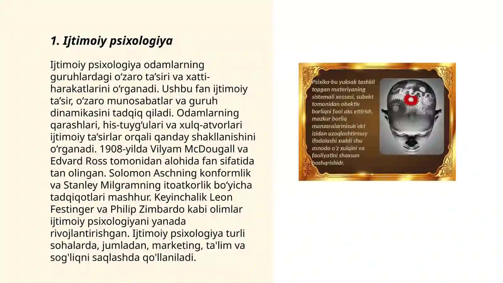 Psixologiya fanining sohalari 3