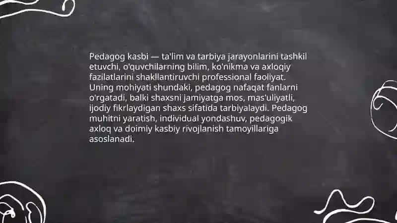 Pedagog kasbining mohiyati 3