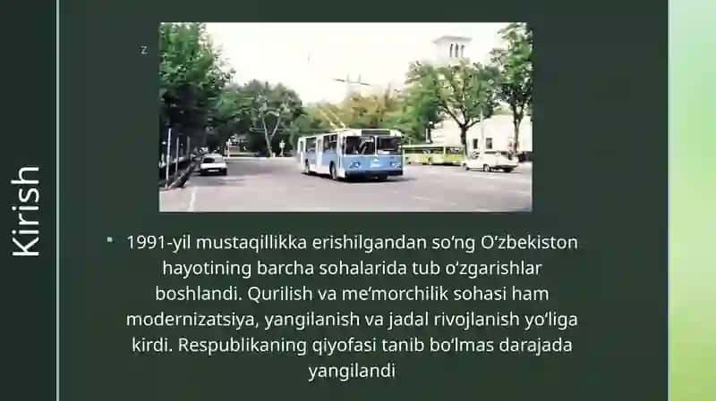 Mustaqillik yillarida binokorlik va me’morchilik 3