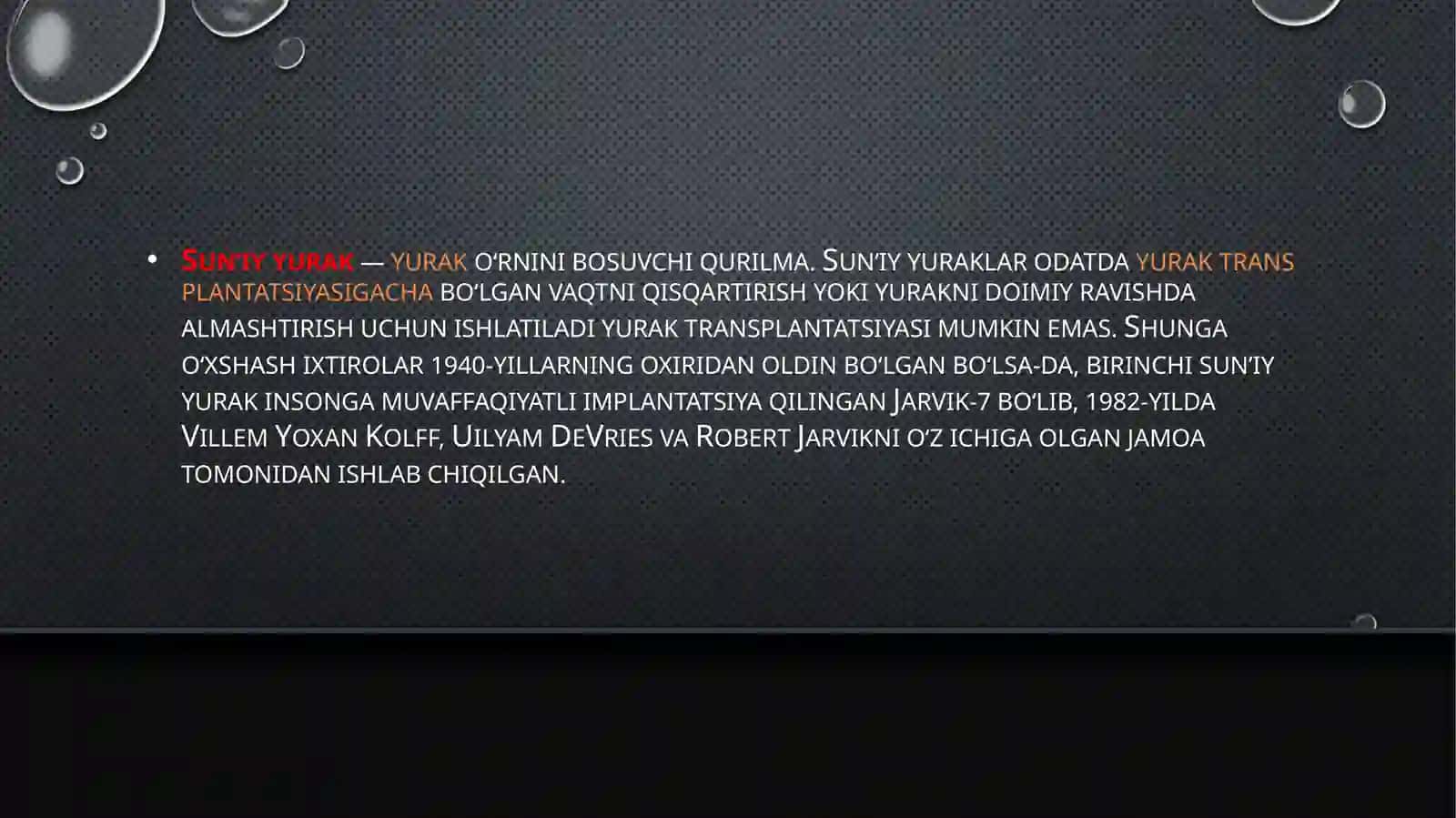 Sunʼiy yurak va sunʼiy buyrak 3