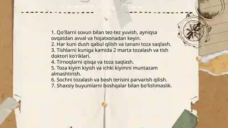 Shaxsiy va umumiy gigiena 3