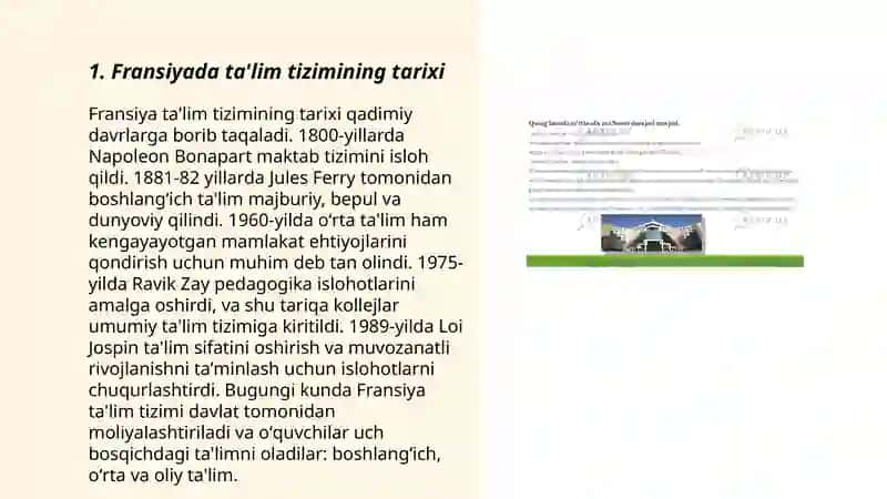 Fransiya ta'lim tizimi 3