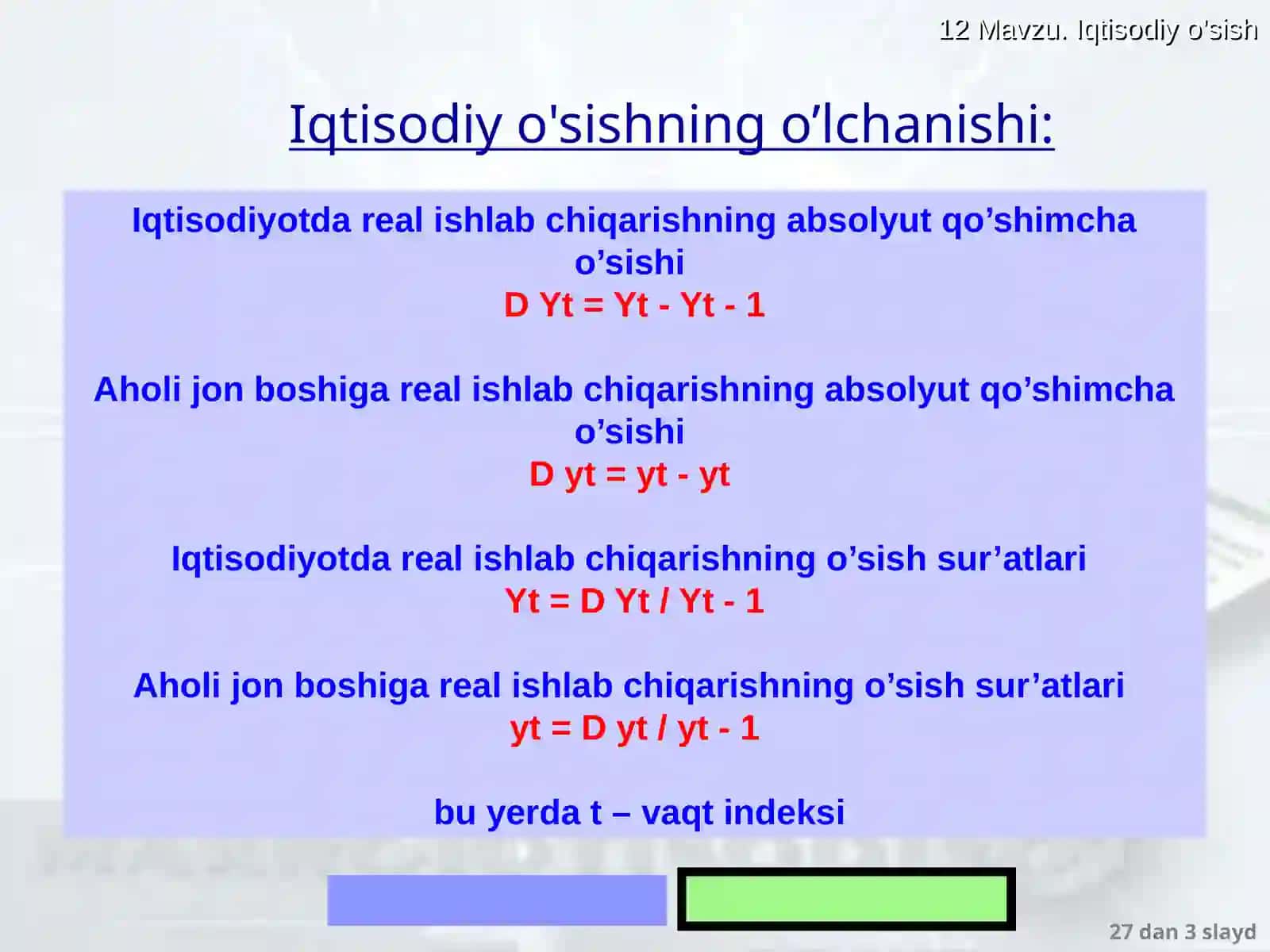 Iqtisodiy o’sish 3