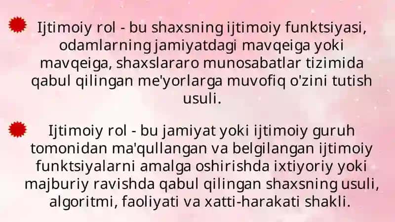 Ijtimoiy rol va ijtimoiy ustanovka 3