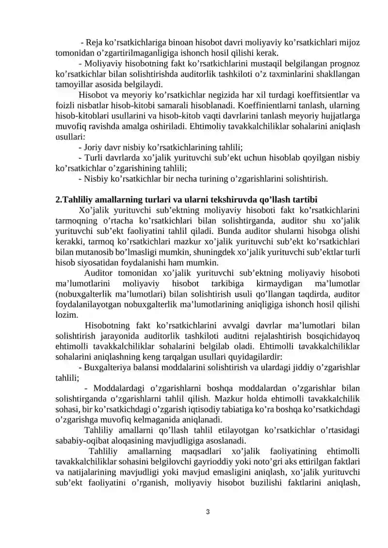 Tahliliy amallar 3